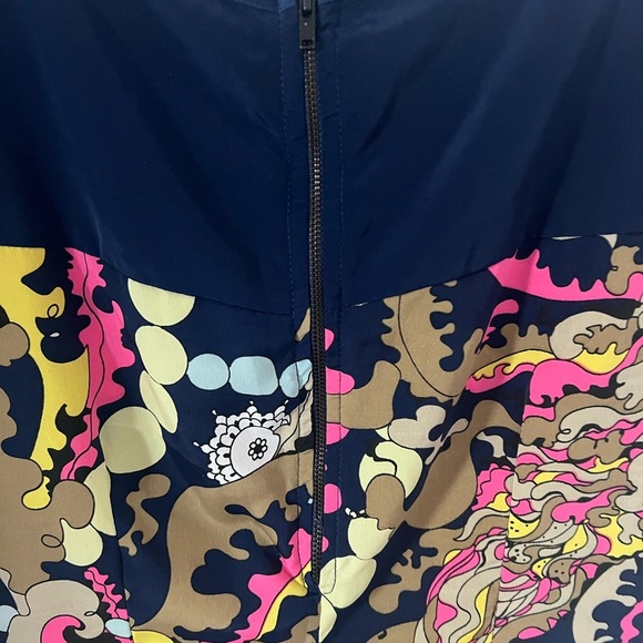 Closet Blue Graphic Print Satin Effect Mini Dress Size 10 US/ 14 UK - Picture 7 of 9